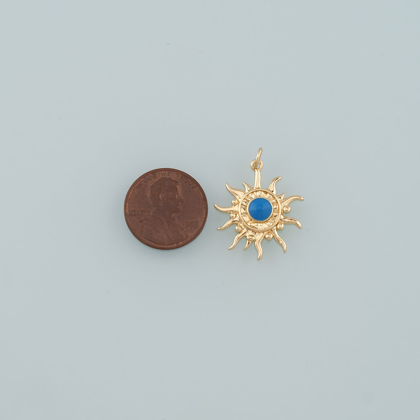 Gold Sun Charms,18K Gold Filled Sun Pendant,Enmale Celestial Charm Bracelet Necklace for DIY Jewelry Making Supply