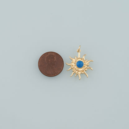 Gold Sun Charms,18K Gold Filled Sun Pendant,Enmale Celestial Charm Bracelet Necklace for DIY Jewelry Making Supply