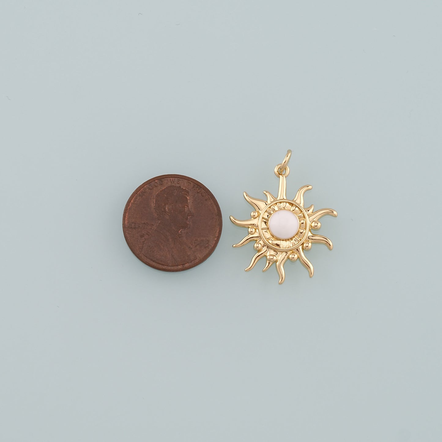 Gold Sun Charms,18K Gold Filled Sun Pendant,Enmale Celestial Charm Bracelet Necklace for DIY Jewelry Making Supply