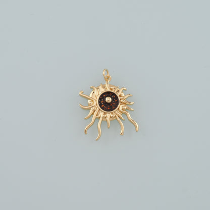 18K Gold Filled Evil Eye Pendant,Enamel Eye Charm Bracelet Necklace for DIY Jewelry Making Supply