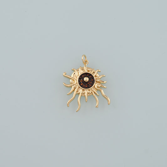 18K Gold Filled Evil Eye Pendant,Enamel Eye Charm Bracelet Necklace for DIY Jewelry Making Supply