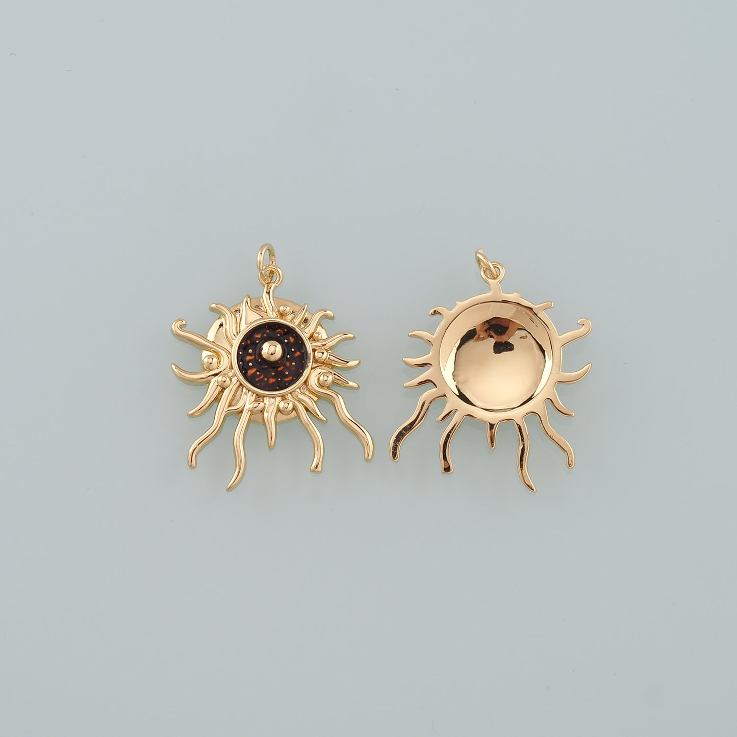 18K Gold Filled Evil Eye Pendant,Enamel Eye Charm Bracelet Necklace for DIY Jewelry Making Supply