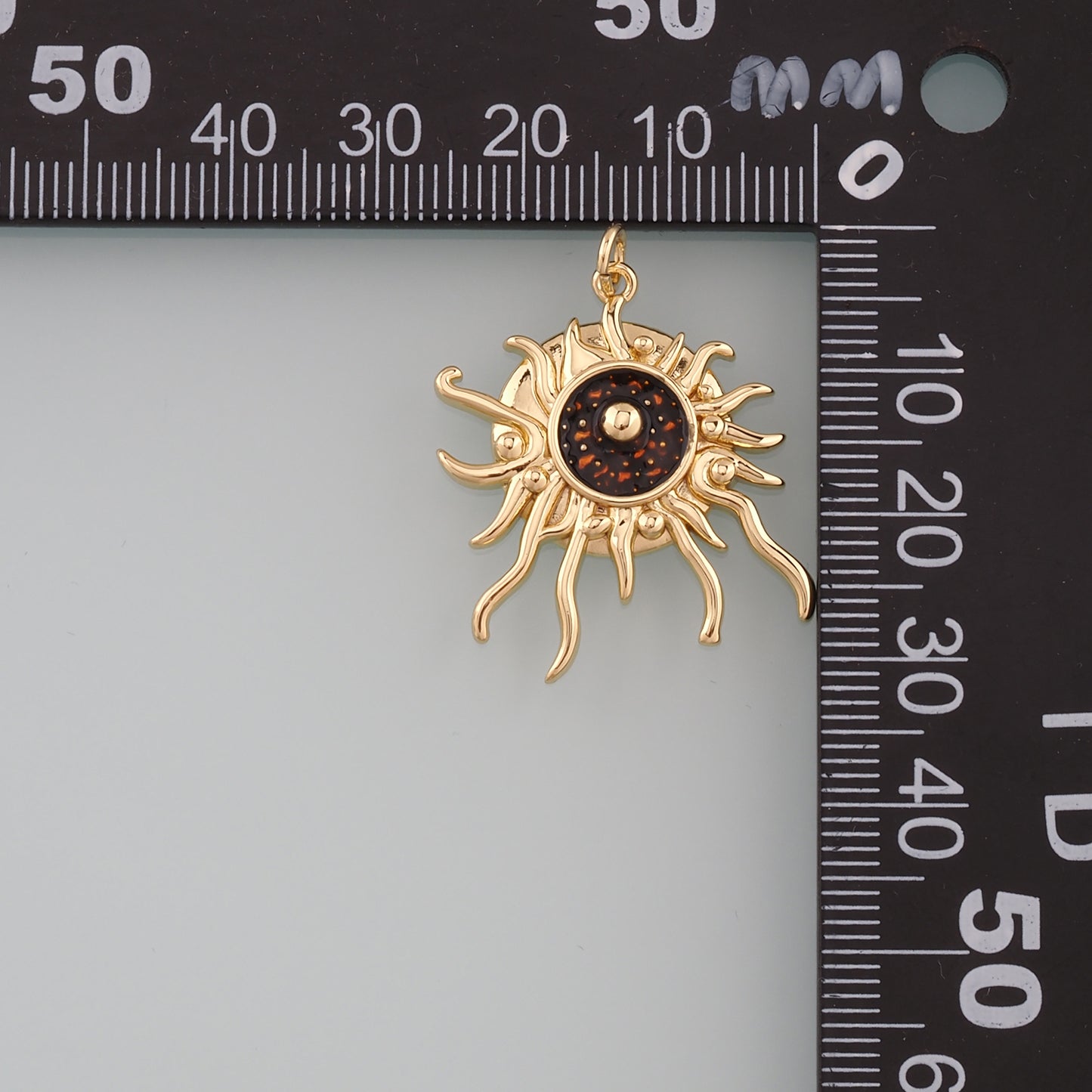 18K Gold Filled Evil Eye Pendant,Enamel Eye Charm Bracelet Necklace for DIY Jewelry Making Supply