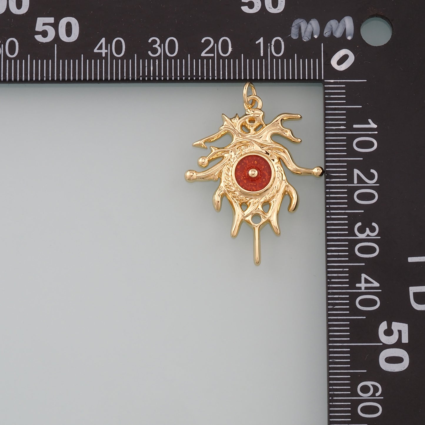 18K Gold Filled Evil Eye Pendant,Enamel Eye Charm Bracelet Necklace for DIY Jewelry Making Supply