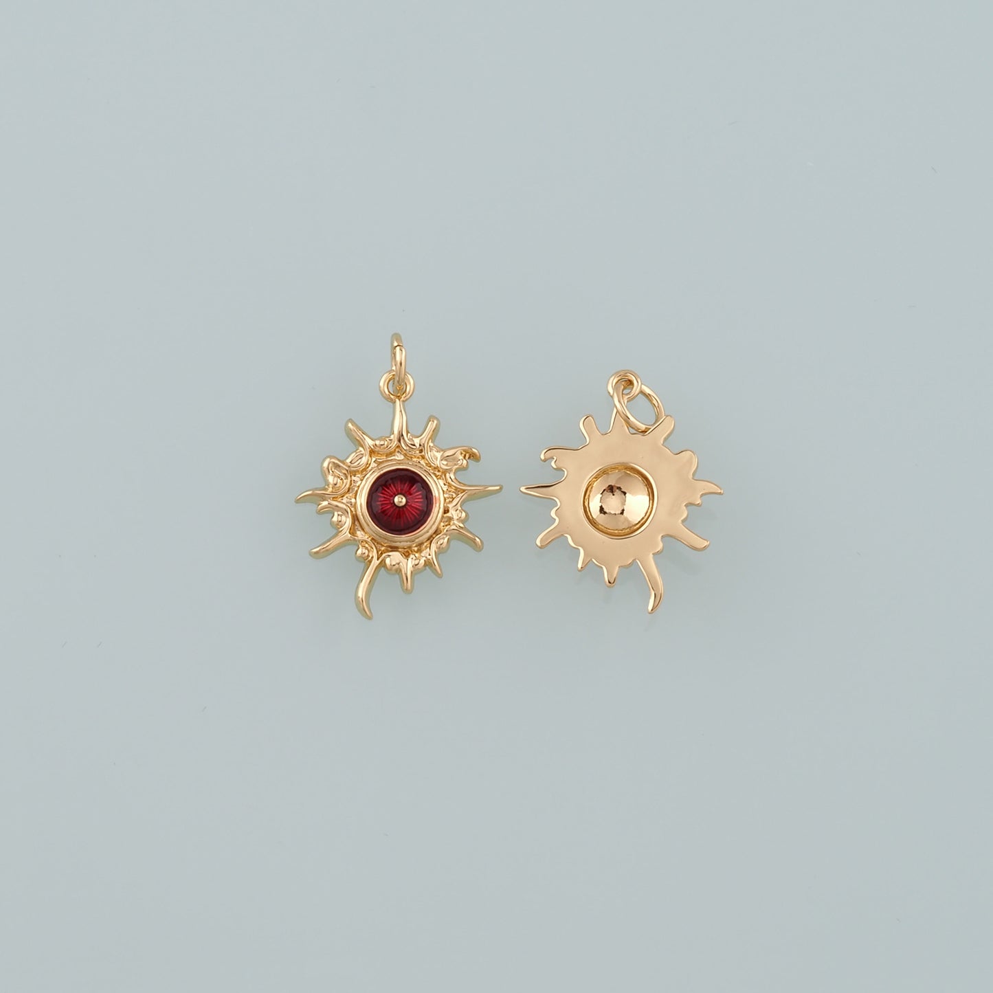 18K Gold Filled Evil Eye Pendant,Enamel Eye Charm Bracelet Necklace for DIY Jewelry Making Supply