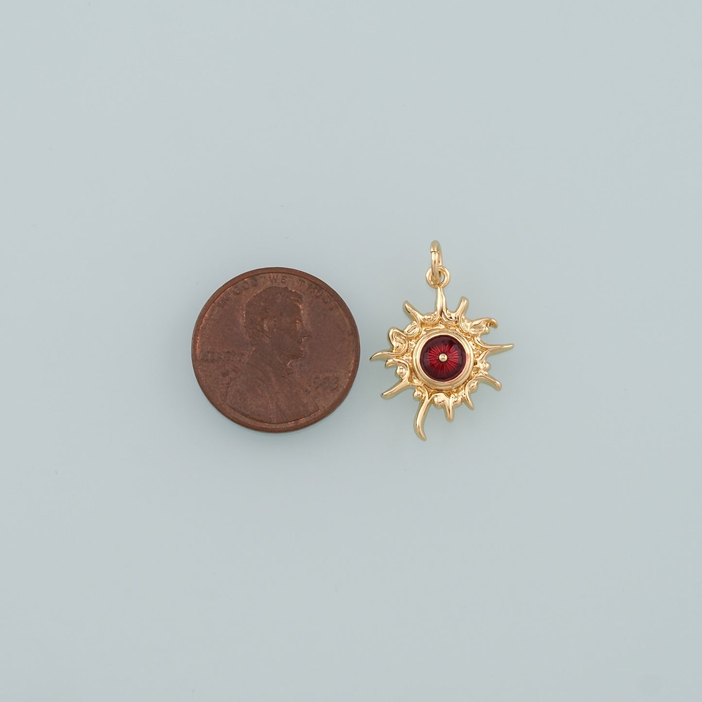 18K Gold Filled Evil Eye Pendant,Enamel Eye Charm Bracelet Necklace for DIY Jewelry Making Supply
