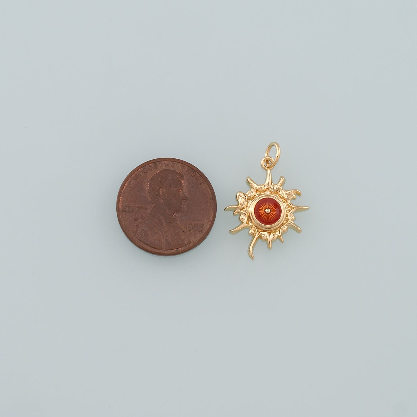 18K Gold Filled Evil Eye Pendant,Enamel Eye Charm Bracelet Necklace for DIY Jewelry Making Supply