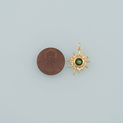 18K Gold Filled Evil Eye Pendant,Enamel Eye Charm Bracelet Necklace for DIY Jewelry Making Supply
