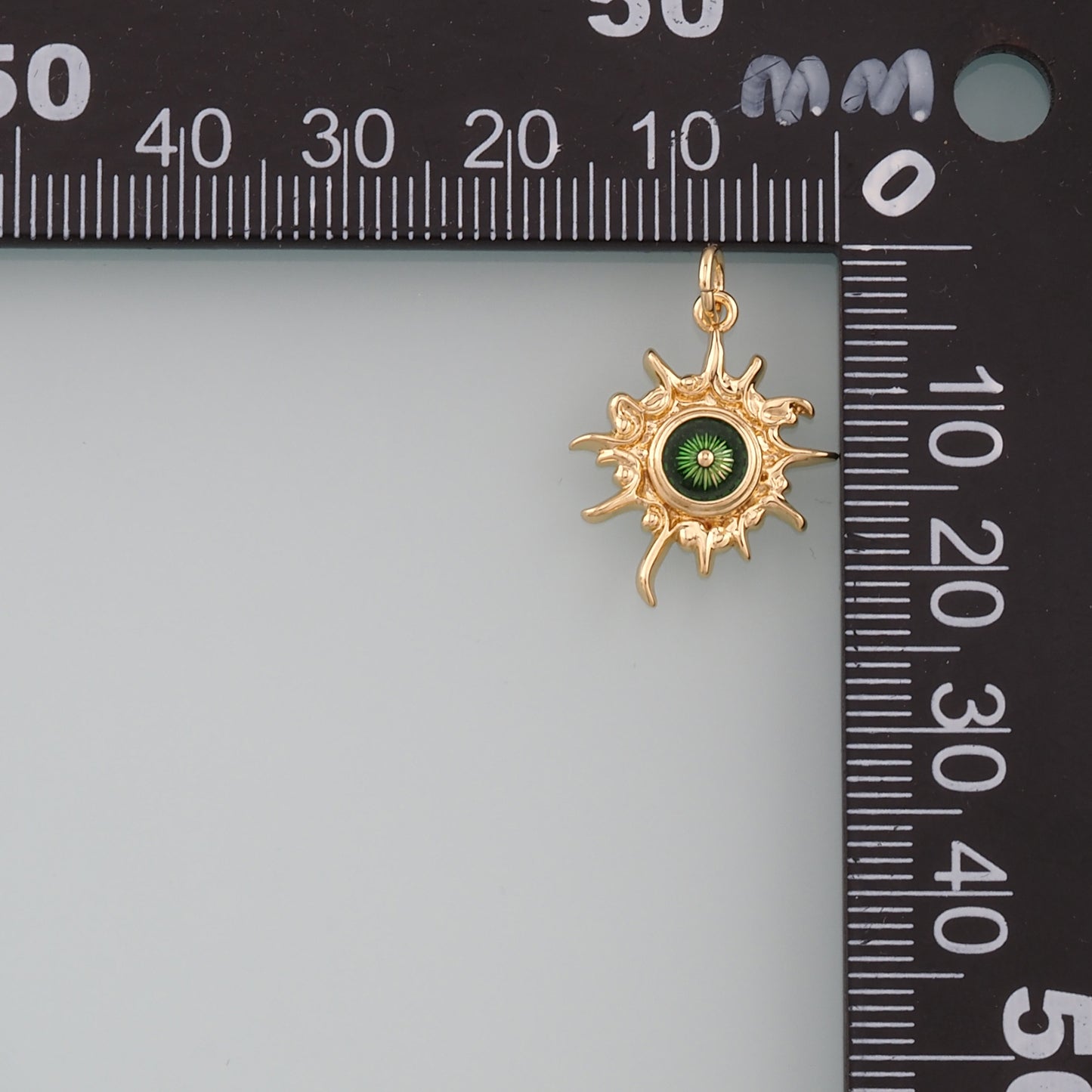 18K Gold Filled Evil Eye Pendant,Enamel Eye Charm Bracelet Necklace for DIY Jewelry Making Supply