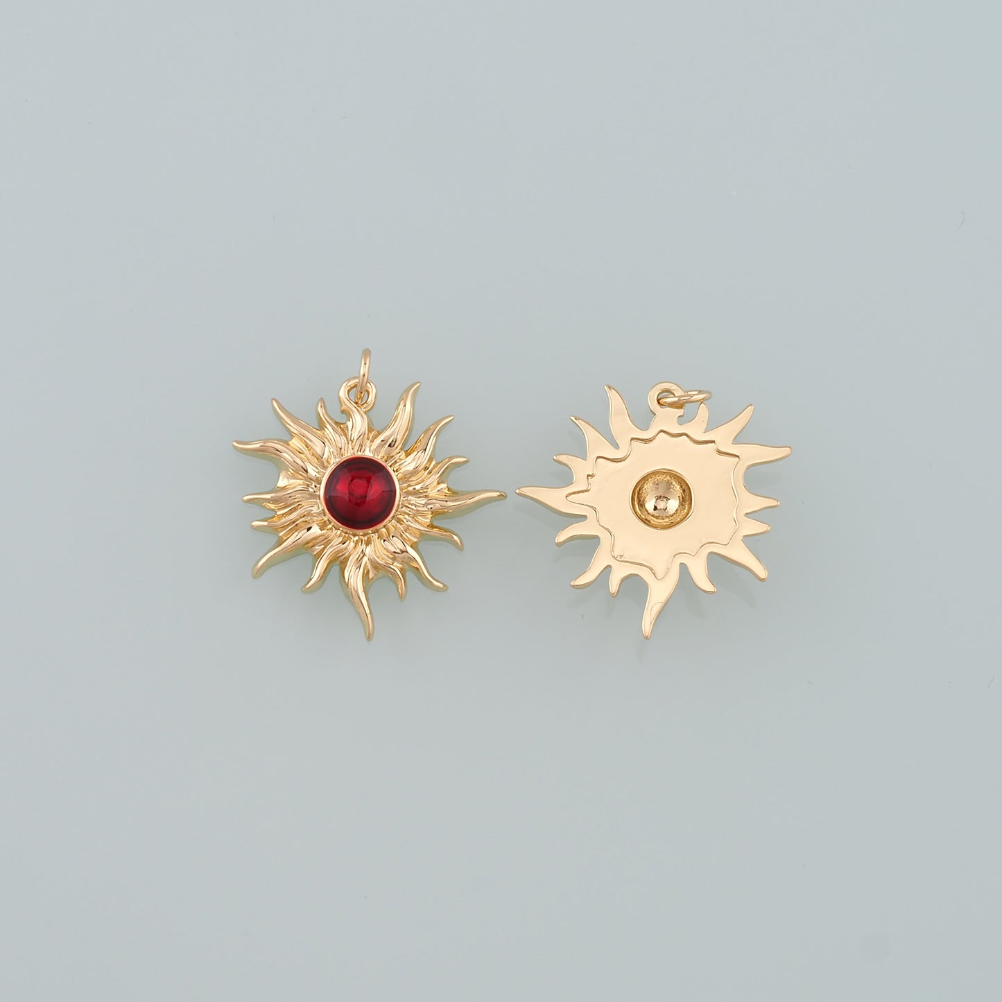 Gold Sun Charms,18K Gold Filled Sun Pendant,Enmale Celestial Charm Bracelet Necklace for DIY Jewelry Making Supply