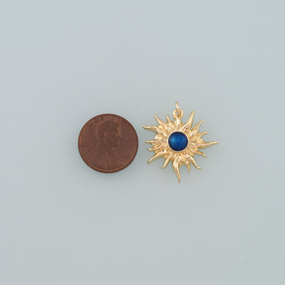 Gold Sun Charms,18K Gold Filled Sun Pendant,Enmale Celestial Charm Bracelet Necklace for DIY Jewelry Making Supply