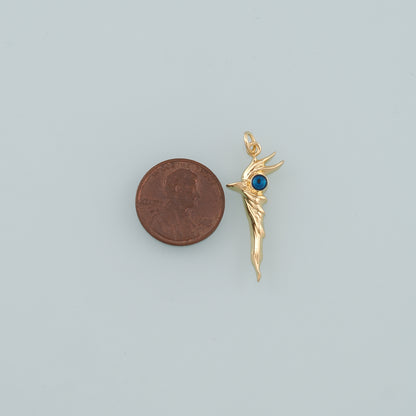 18K Gold Filled Cane Pendant,Enamel Cane Charm Bracelet Necklace for DIY Jewelry Making Supply