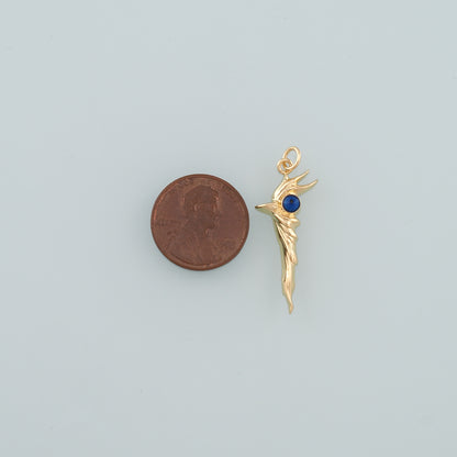 18K Gold Filled Cane Pendant,Enamel Cane Charm Bracelet Necklace for DIY Jewelry Making Supply