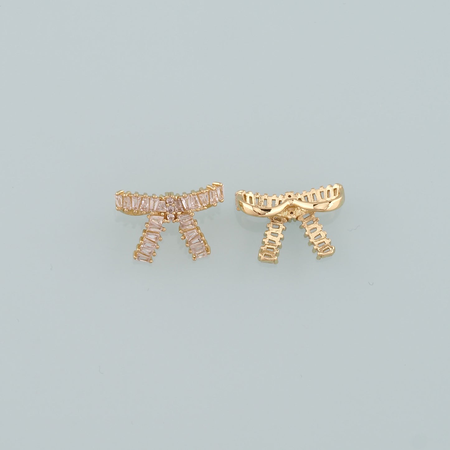Gold Bow Charms,18K Gold Filled Bow Pendant,bow tie Charm Bracelet Necklace for DIY Jewelry Making Supply