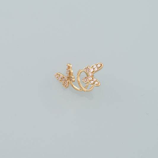 1pair 18K Gold Filled Butterfly Ear Clip,Gold Earrings,Dainty Earrings