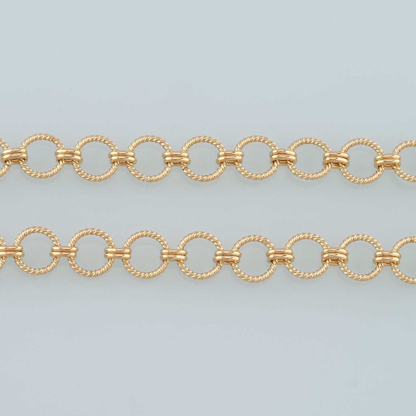 Gold Twist Chain,18K Gold Filled Round Chain for Necklace Bracelet DIY Jewelry Making Supply