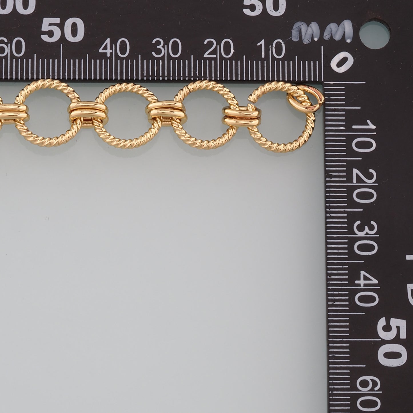 Gold Twist Chain,18K Gold Filled Round Chain for Necklace Bracelet DIY Jewelry Making Supply