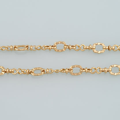 Gold Paper Clip Chain,18K Gold Filled Oval Chain for Necklace Bracelet DIY Jewelry Making Supply