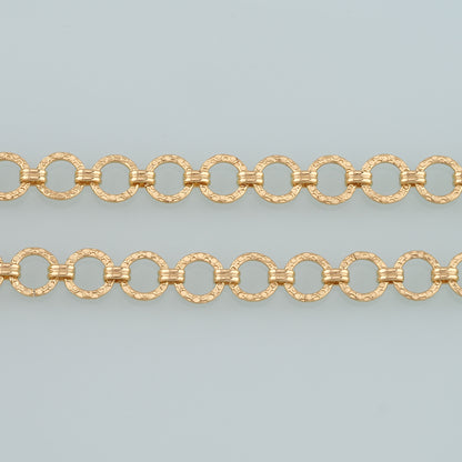 Gold Round Chain,18K Gold Filled Round Chain for Necklace Bracelet DIY Jewelry Making Supply