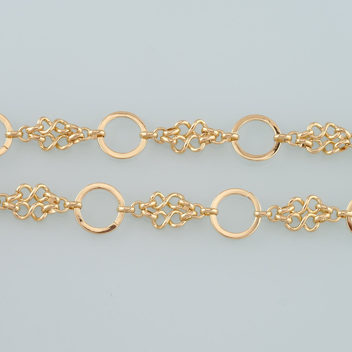 Gold Geometry Chain,18K Gold Filled Round Chain for Necklace Bracelet DIY Jewelry Making Supply