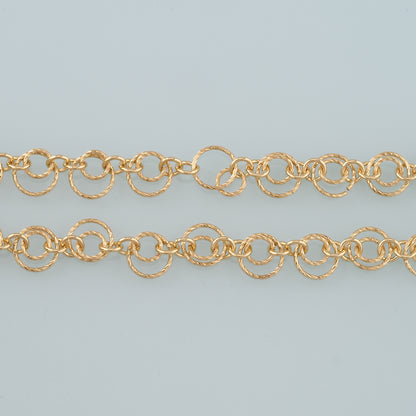 Gold Round Chain,18K Gold Filled Round Chain for Necklace Bracelet DIY Jewelry Making Supply