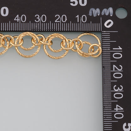Gold Round Chain,18K Gold Filled Round Chain for Necklace Bracelet DIY Jewelry Making Supply