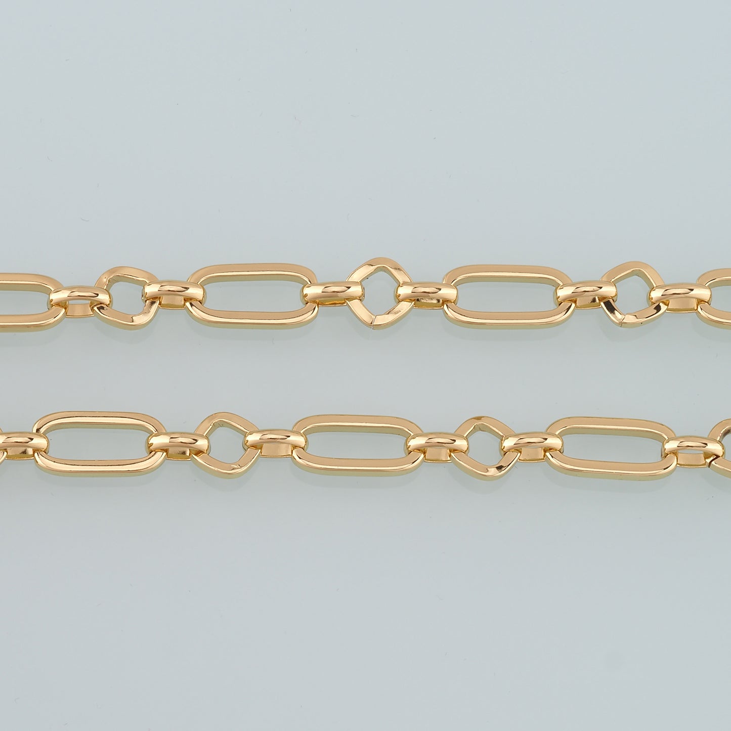 Gold Paper Clip Chain,18K Gold Filled Oval Chain for Necklace Bracelet DIY Jewelry Making Supply