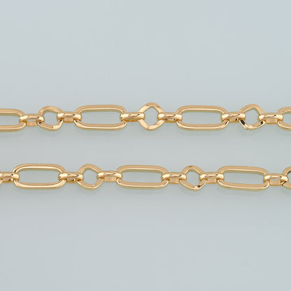 Gold Paper Clip Chain,18K Gold Filled Oval Chain for Necklace Bracelet DIY Jewelry Making Supply