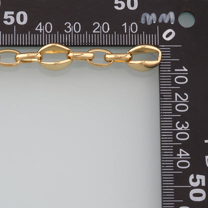 Gold Rollo Chain,18K Gold Filled Oval Chain for Necklace Bracelet DIY Jewelry Making Supply