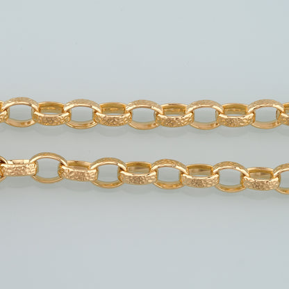 Gold Rollo Chain,18K Gold Filled Oval Chain for Necklace Bracelet DIY Jewelry Making Supply