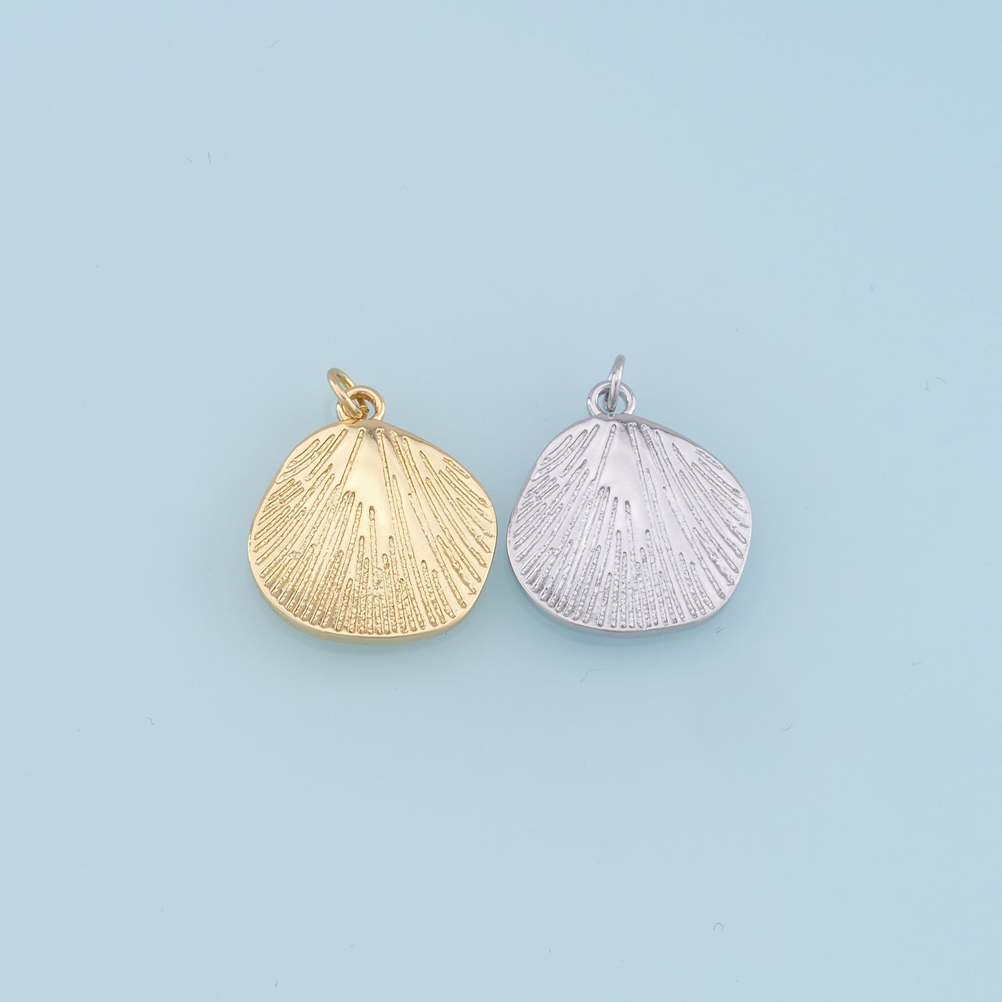 Gold Shell Charms,18K Gold Filled Conch Shell Pendant,Conch Shell Charm Bracelet Necklace for DIY Jewelry Making Supply