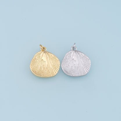 Gold Shell Charms,18K Gold Filled Conch Shell Pendant,Conch Shell Charm Bracelet Necklace for DIY Jewelry Making Supply