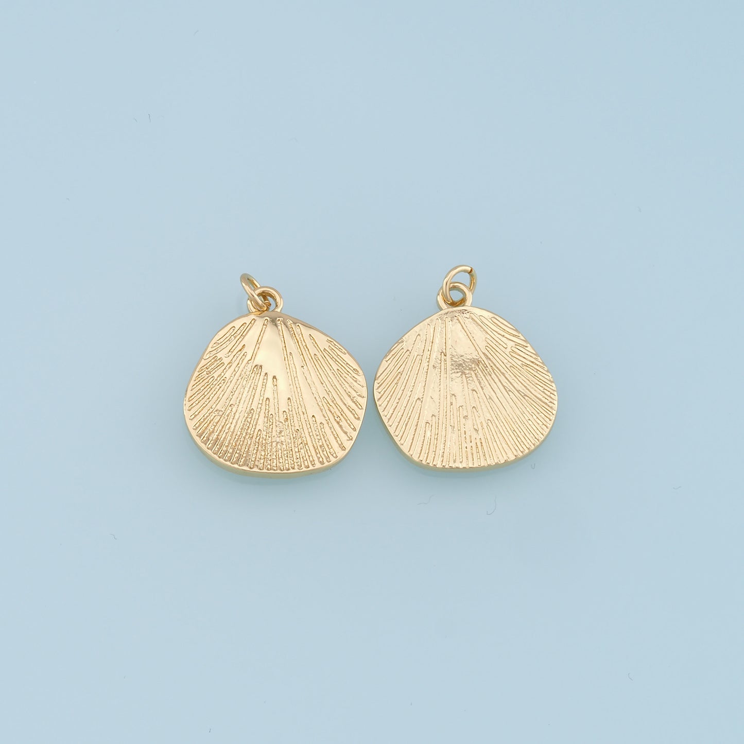 Gold Shell Charms,18K Gold Filled Conch Shell Pendant,Conch Shell Charm Bracelet Necklace for DIY Jewelry Making Supply
