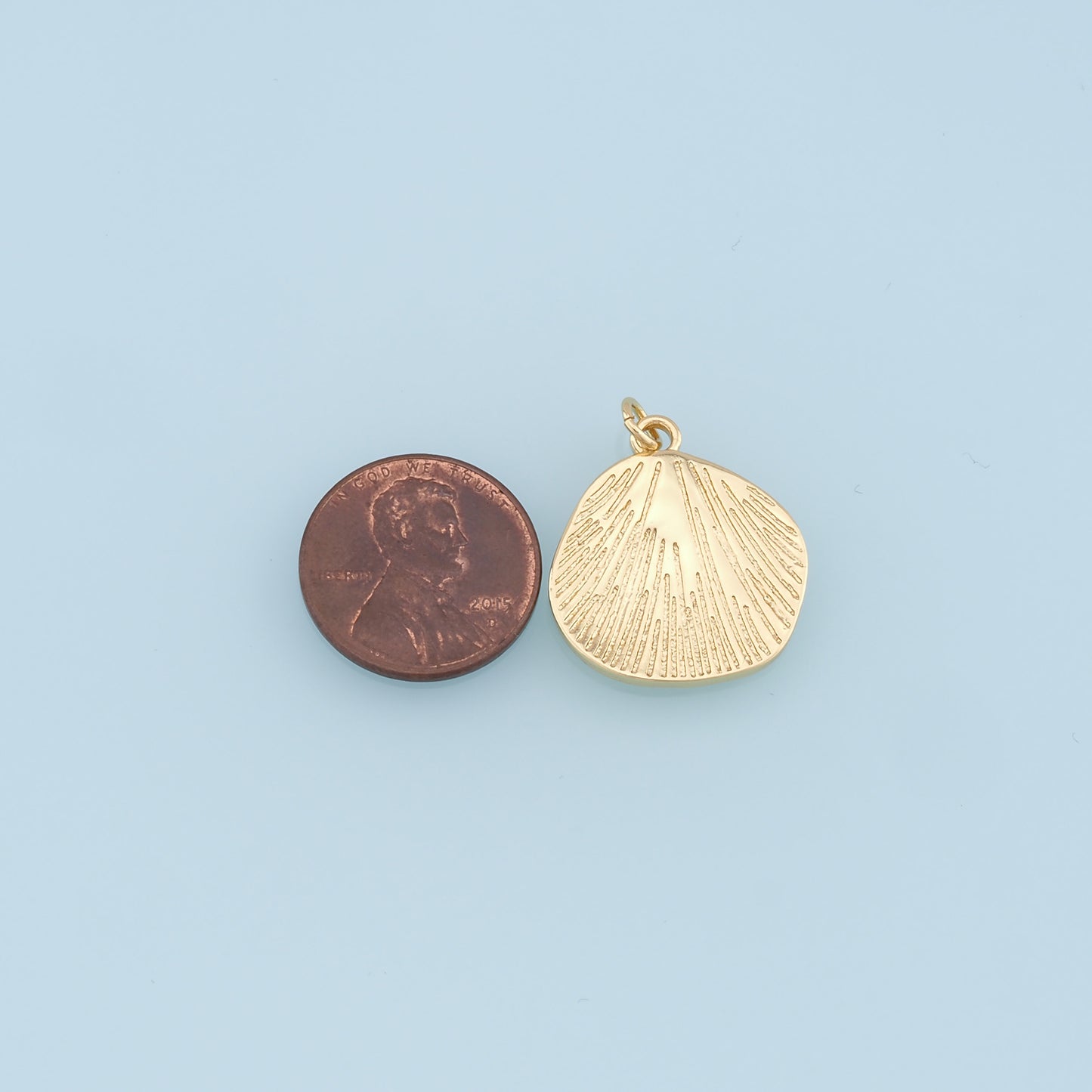Gold Shell Charms,18K Gold Filled Conch Shell Pendant,Conch Shell Charm Bracelet Necklace for DIY Jewelry Making Supply