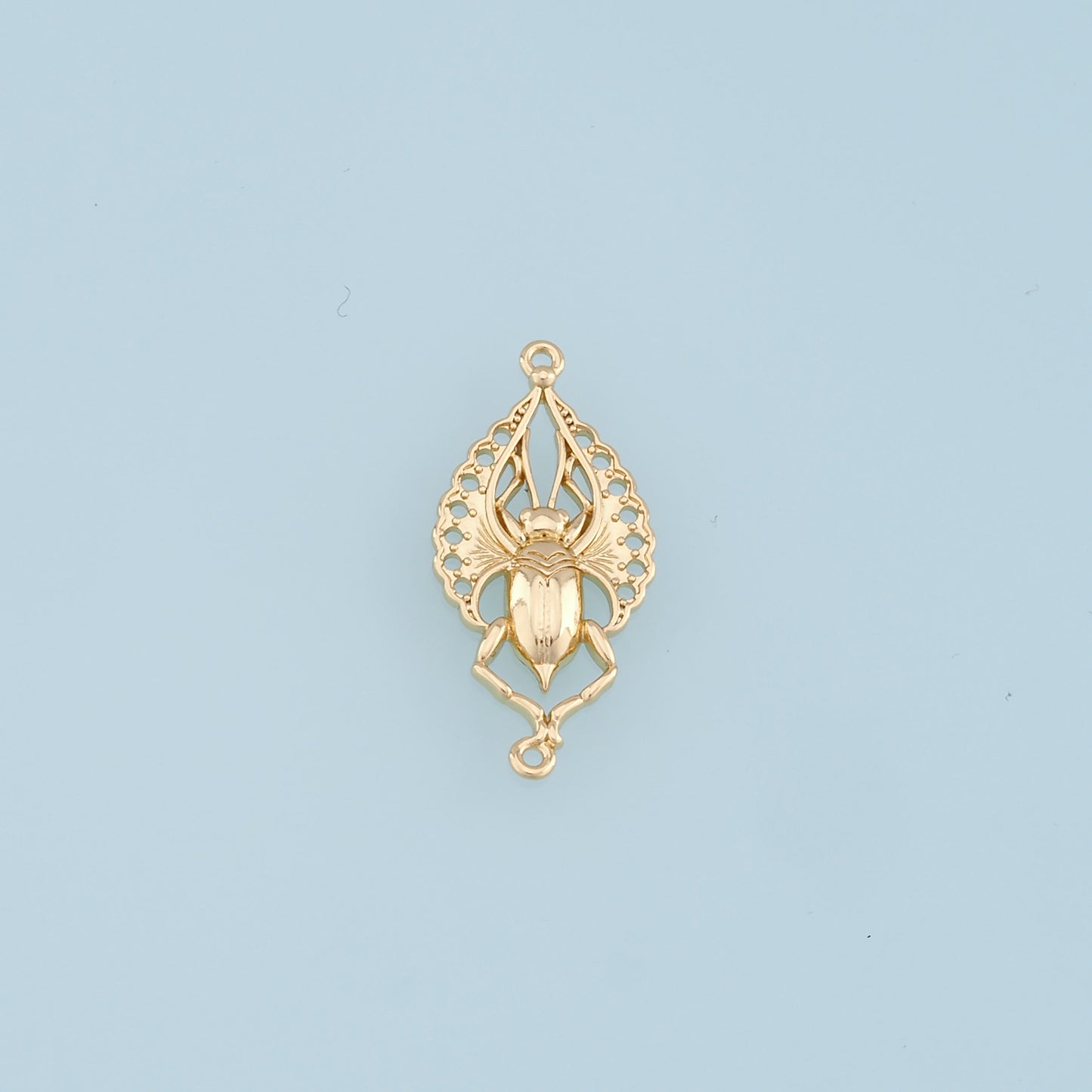 Gold beetle Charms,18K Gold Filled beetle Pendant,beetle Charm Bracelet Necklace for DIY Jewelry Making Supply