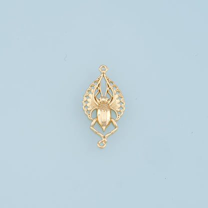 Gold beetle Charms,18K Gold Filled beetle Pendant,beetle Charm Bracelet Necklace for DIY Jewelry Making Supply