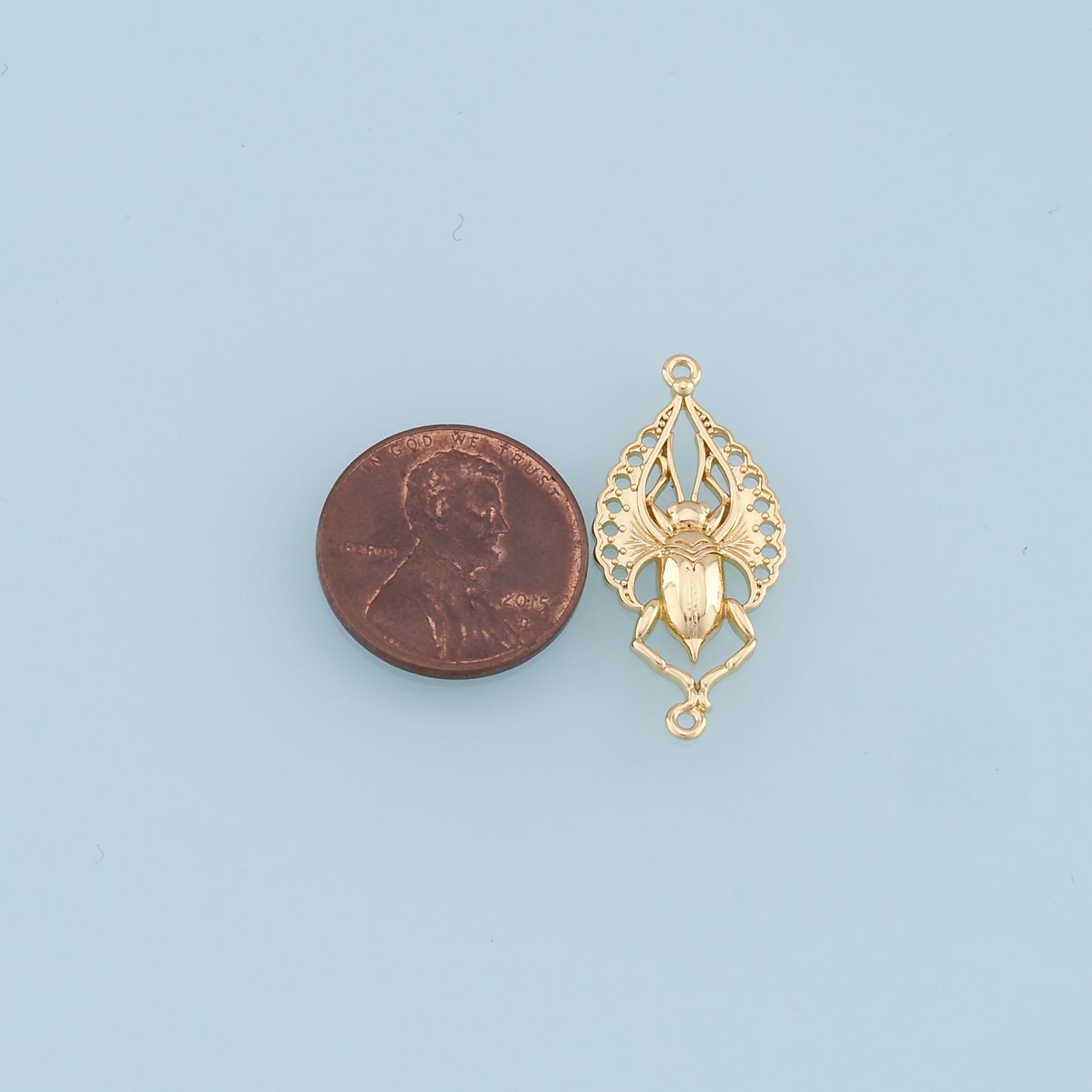 Gold beetle Charms,18K Gold Filled beetle Pendant,beetle Charm Bracelet Necklace for DIY Jewelry Making Supply