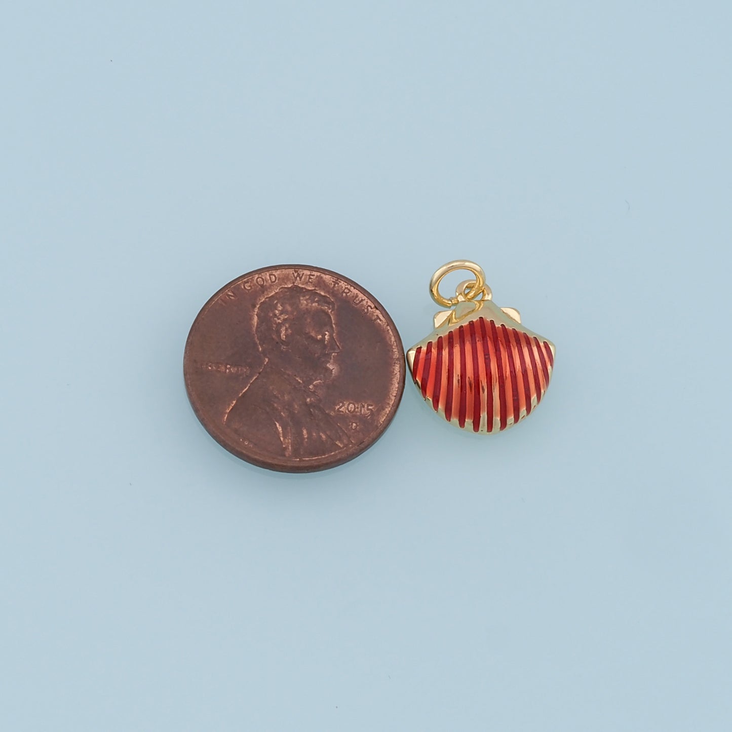 Gold Shell Charms,18K Gold Filled Conch Shell Pendant,Conch Shell Charm Bracelet Necklace for DIY Jewelry Making Supply
