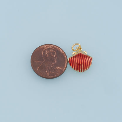Gold Shell Charms,18K Gold Filled Conch Shell Pendant,Conch Shell Charm Bracelet Necklace for DIY Jewelry Making Supply