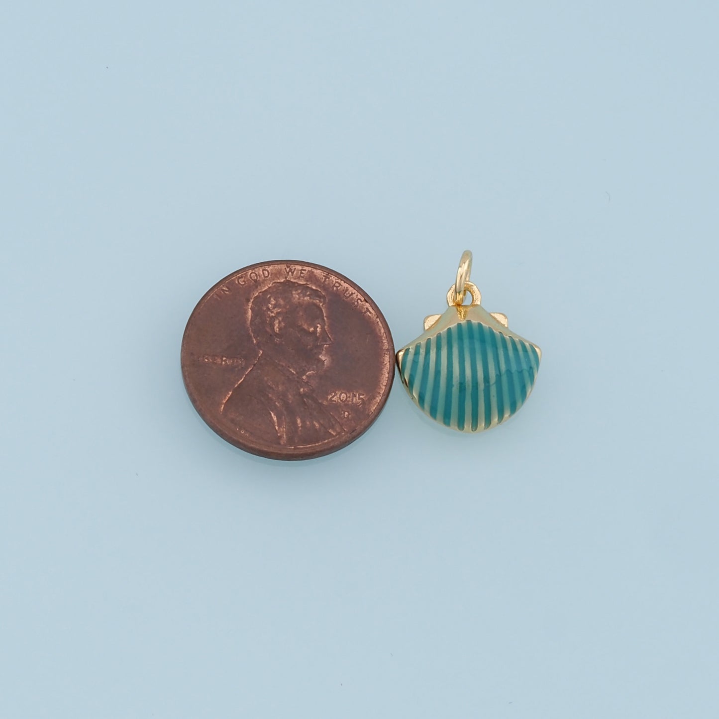 Gold Shell Charms,18K Gold Filled Conch Shell Pendant,Conch Shell Charm Bracelet Necklace for DIY Jewelry Making Supply
