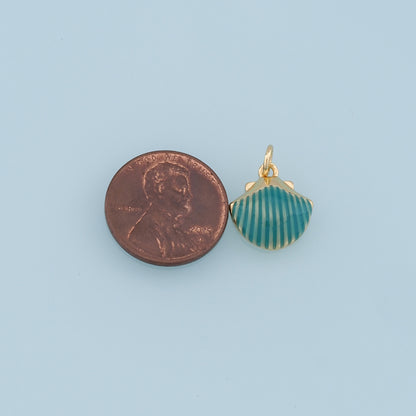 Gold Shell Charms,18K Gold Filled Conch Shell Pendant,Conch Shell Charm Bracelet Necklace for DIY Jewelry Making Supply