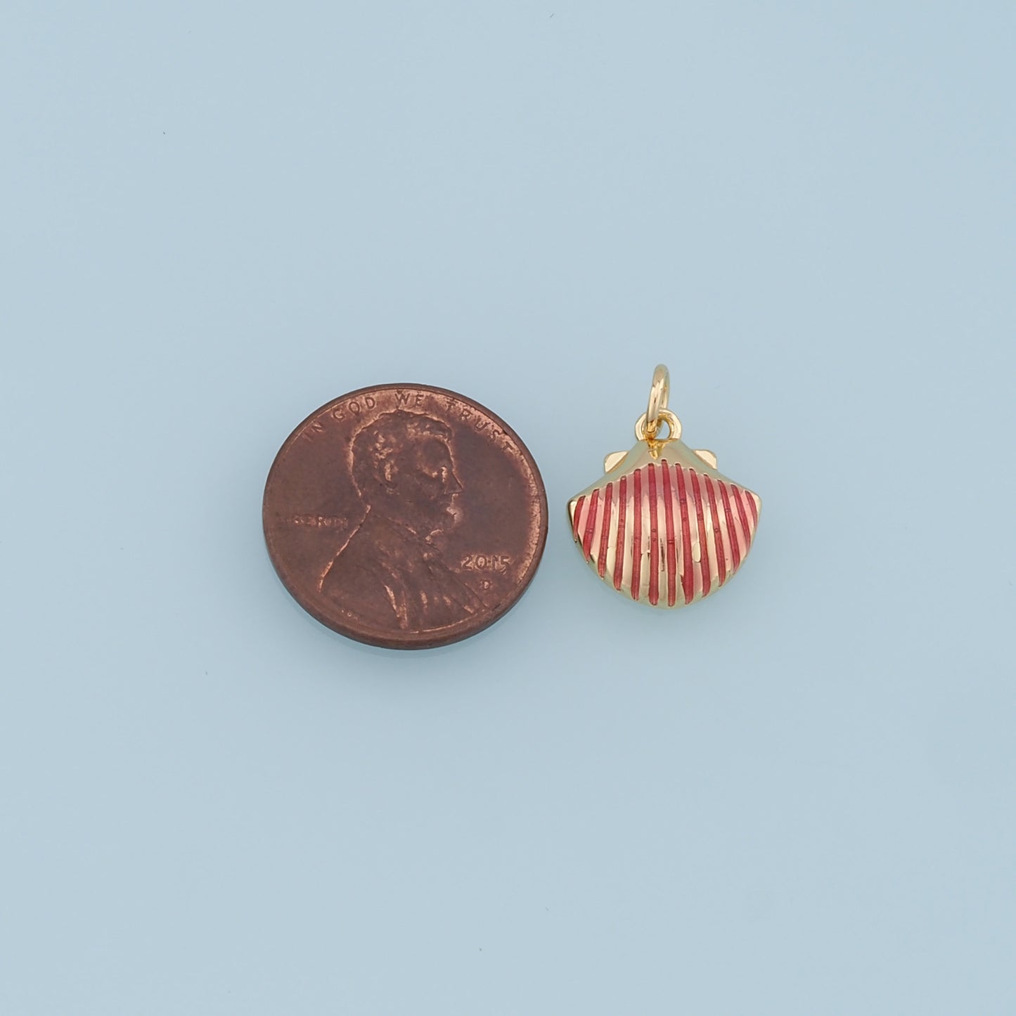 Gold Shell Charms,18K Gold Filled Conch Shell Pendant,Conch Shell Charm Bracelet Necklace for DIY Jewelry Making Supply