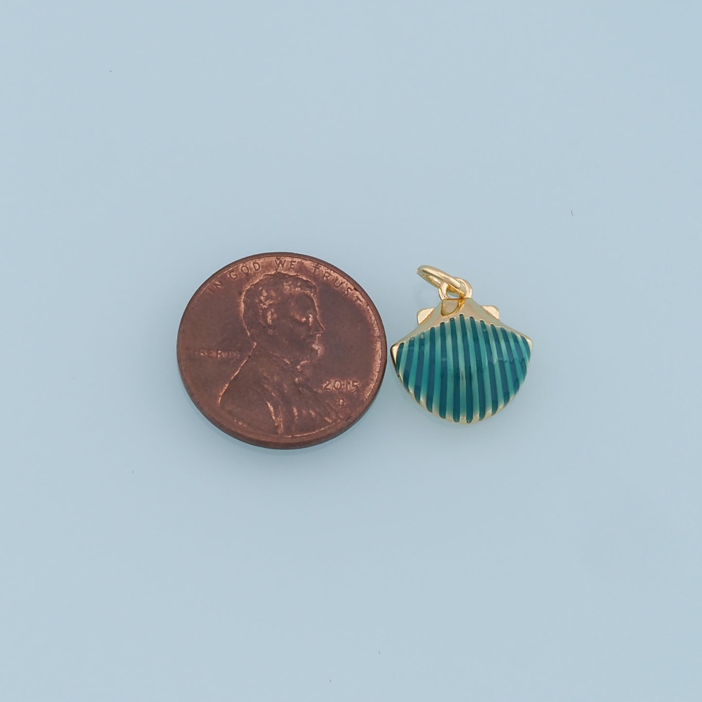 Gold Shell Charms,18K Gold Filled Conch Shell Pendant,Conch Shell Charm Bracelet Necklace for DIY Jewelry Making Supply