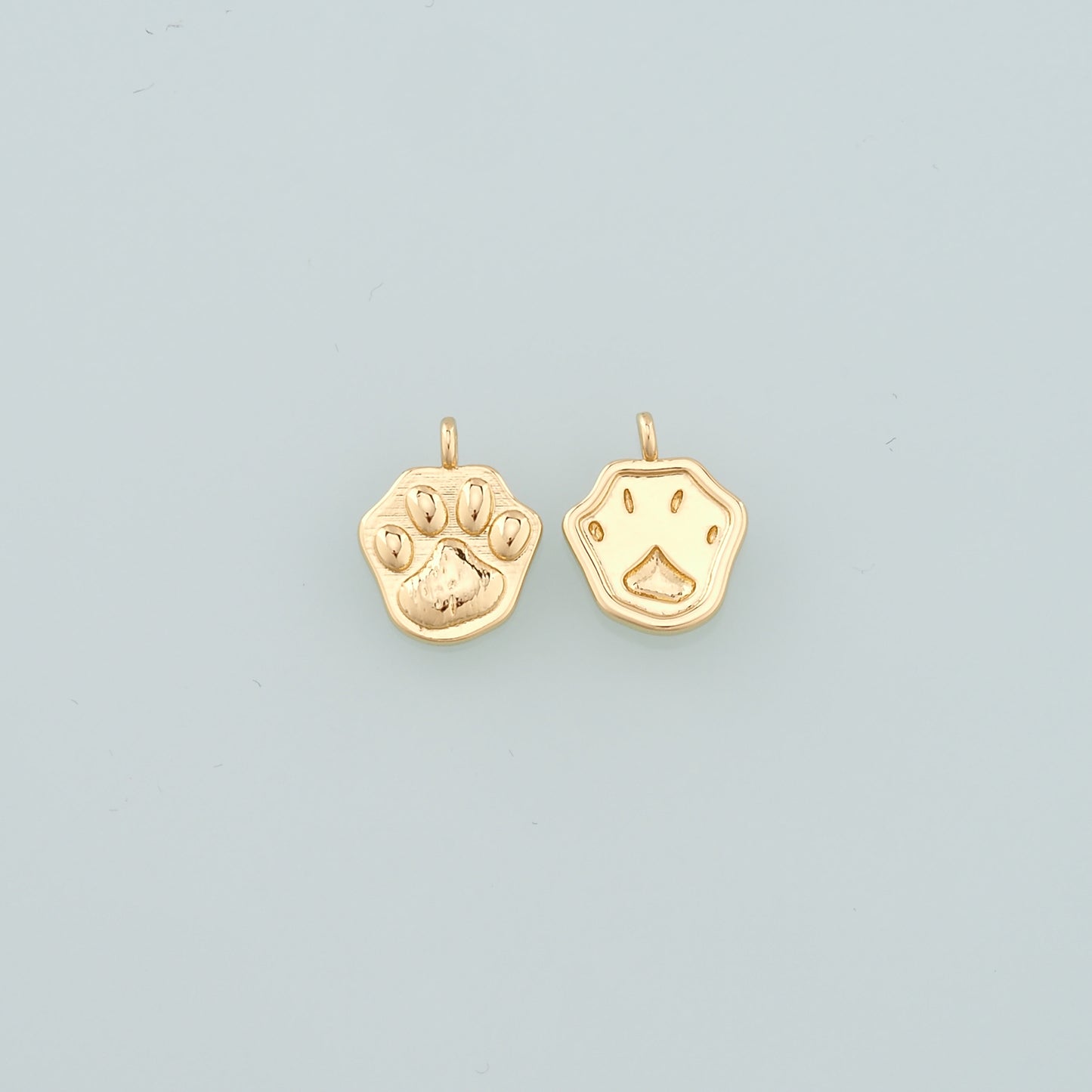 Gold Paw Charms,18K Gold Filled Cat Paw Pendant,Dainty Dog Paw Charm Bracelet Necklace for DIY Jewelry Making Supply