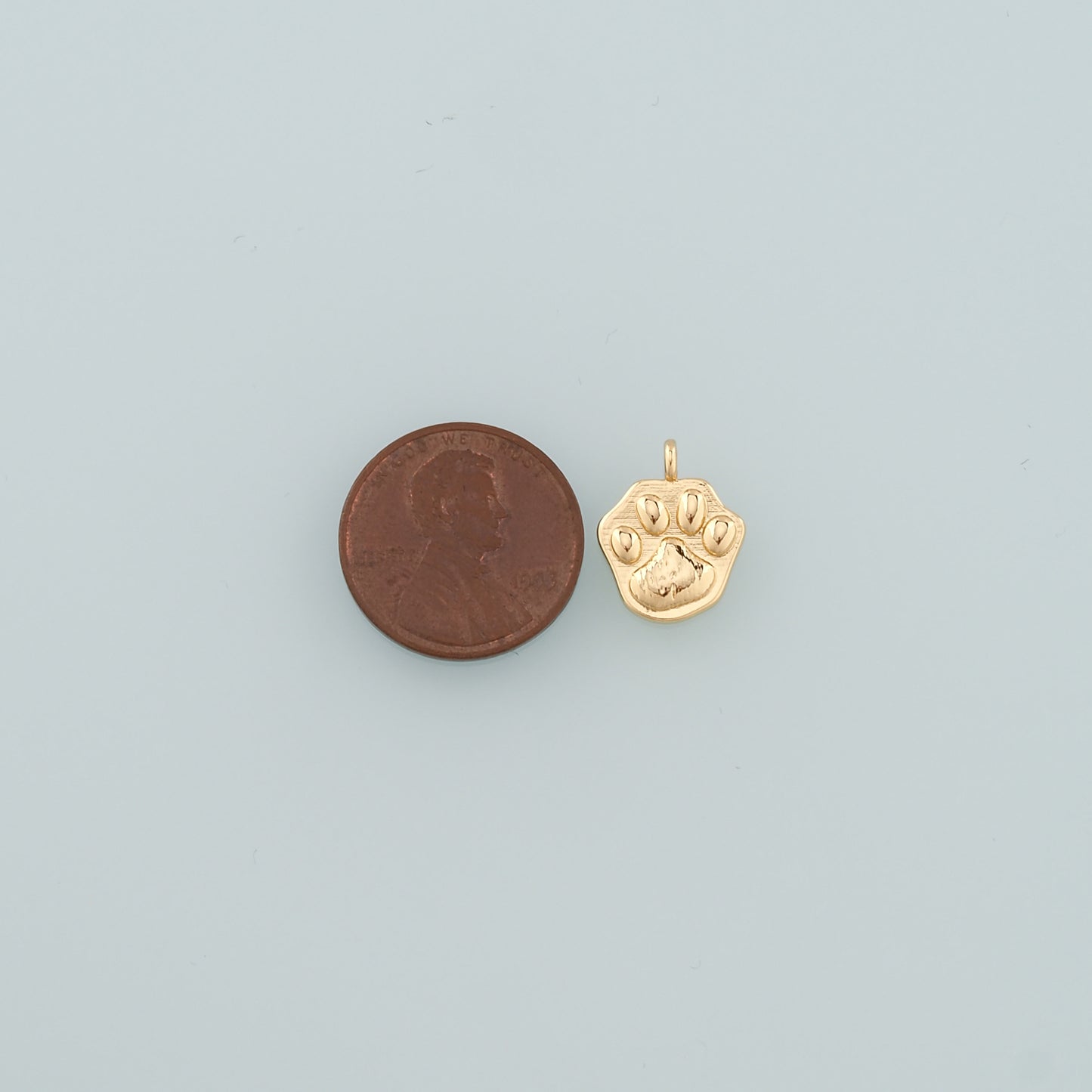 Gold Paw Charms,18K Gold Filled Cat Paw Pendant,Dainty Dog Paw Charm Bracelet Necklace for DIY Jewelry Making Supply