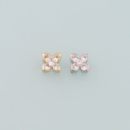 Gold Flower Spacer Beads Charms,18K Gold Filled Flower Bracelet Necklace for DIY Jewelry Making Supply