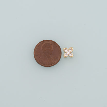 Gold Flower Spacer Beads Charms,18K Gold Filled Flower Bracelet Necklace for DIY Jewelry Making Supply