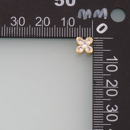 Gold Flower Spacer Beads Charms,18K Gold Filled Flower Bracelet Necklace for DIY Jewelry Making Supply