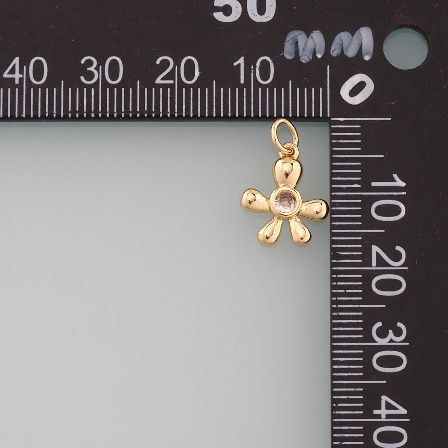 18K Gold Filled Flower Pendant,Dainty Flower Charm Bracelet Necklace for DIY Jewelry Making Supply
