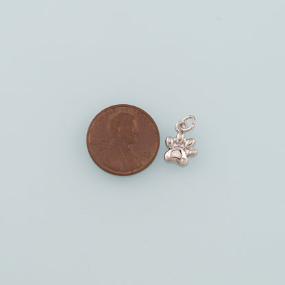 Gold Paw Charms,18K Gold Filled Cat Paw Pendant,Dainty Dog Paw Charm Bracelet Necklace for DIY Jewelry Making Supply